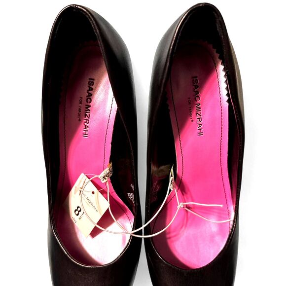 Isaac-Mizrahi Riley Women's Black 8.5 heels Pumps glamour vintage 2000's New - Picture 6 of 7